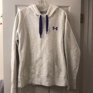 Under Armor light grey hoodie XL